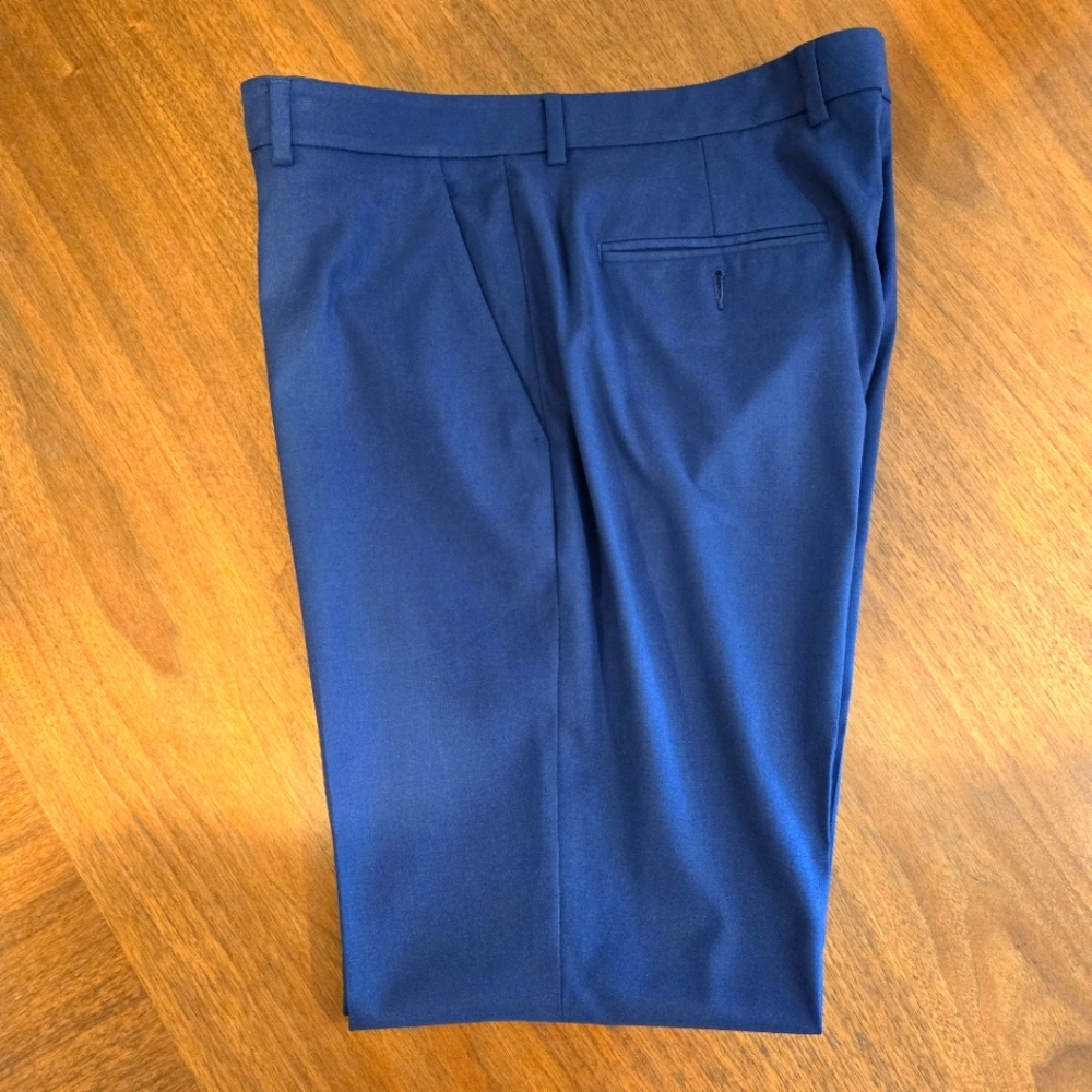 Perry Ellis Stretch Flex Men's Blue Slacks Slim Fit Size 38"/34"